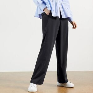 Ted Baker Amaliaa Pintuck Straight Leg Pull On Jogger Trouser Pants Navy 4